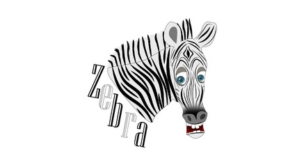 zebra cartoon vector illustration