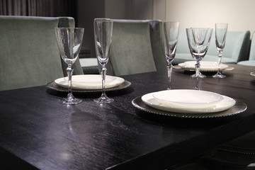 Interior of a modern cafe.