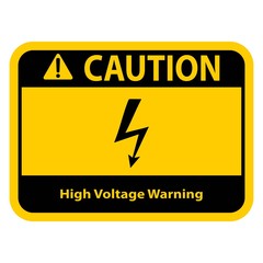 Standard Pictogam of High voltage Symbol, Warning sign of Globally Harmonized System (GHS)