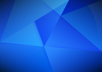 Obraz premium Abstract blue color lines background. Pattern geometric style. Space for text. Texture with light and shadow. Digital technology wallpaper used in the corporate. Vector illustration.