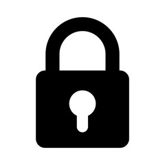 Isolated padlock silhouette style icon vector design