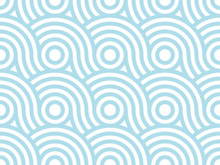 Fototapeta na wymiar Blue ocean wave Background pattern seamless tiles. Use for design.