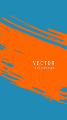 Abstract ink brush banners with grunge effect