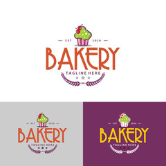 luxury bakery vector logo design