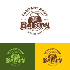 luxury bakery vector logo design