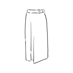 Vector illustration of skirts. Women's clothes. women's skirt, vector sketch illustration