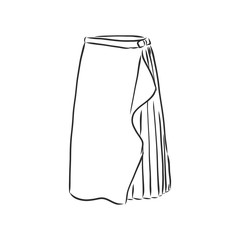 Vector illustration of skirts. Women's clothes. women's skirt, vector sketch illustration