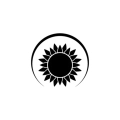 Fototapeta premium Nature sunflower icon for web design isolated on white background