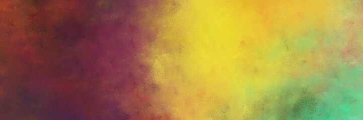 beautiful abstract painting background graphic with dark khaki, old mauve and medium sea green colors and space for text or image. can be used as horizontal background texture