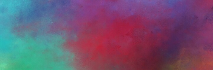beautiful vintage abstract painted background with dark moderate pink, cadet blue and slate gray colors and space for text or image. can be used as horizontal background graphic