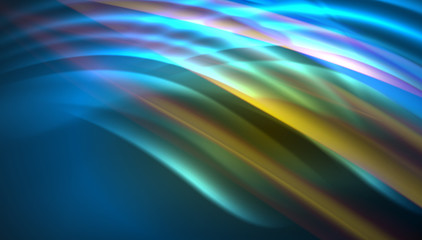 Obraz premium Fluid wave lines background. Trendy abstract layout template for business or technology presentation, internet poster or web brochure cover, wallpaper