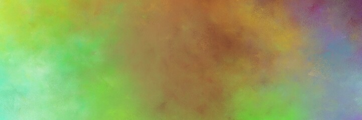 beautiful abstract painting background texture with pastel brown, dark sea green and pastel green colors and space for text or image. can be used as horizontal background graphic
