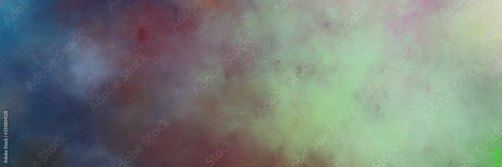 Aufkleber beautiful abstract painting background graphic with dark sea green and old mauve colors and space for text or image. can be used as horizontal header or banner orientation