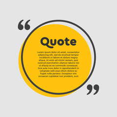 Vector background for quote with bracket, circle