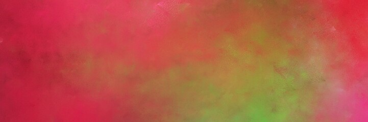Fototapeta na wymiar beautiful moderate red and yellow green colored vintage abstract painted background with space for text or image. can be used as horizontal header or banner orientation