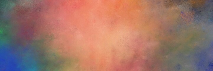 beautiful indian red, teal blue and dim gray colored vintage abstract painted background with space for text or image. can be used as horizontal header or banner orientation