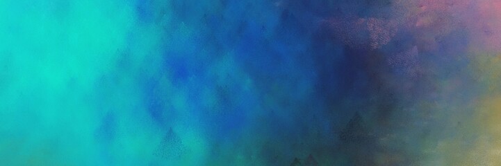 beautiful abstract painting background graphic with teal blue and dark turquoise colors and space for text or image. can be used as header or banner
