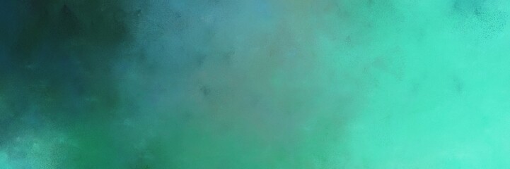 beautiful vintage abstract painted background with blue chill, medium turquoise and very dark blue colors and space for text or image. can be used as header or banner