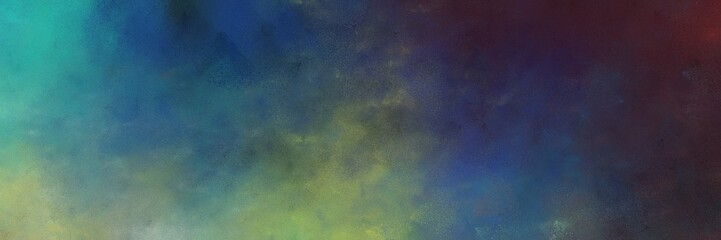 beautiful abstract painting background graphic with dark slate gray, slate gray and cadet blue colors and space for text or image. can be used as horizontal header or banner orientation