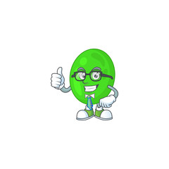 cartoon drawing concept of cocci as a successful businessman