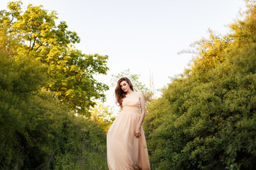 Fine Art Portrait of romantic female in dress