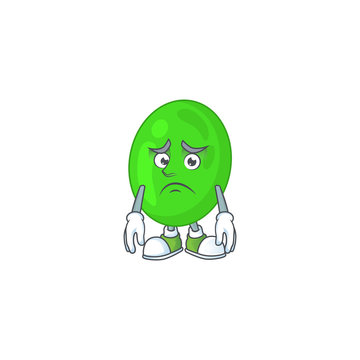 Cocci Caricature design picture showing worried face