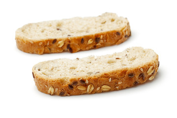 Slice of bread isolated on white