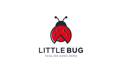 Lady bug for logo design vector editable
