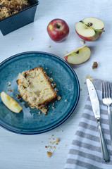 apple bread slice on kitchen table