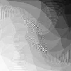 Black and white polygon pattern. Low poly design
