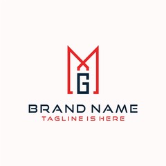 Letter M G logo icon design template elements