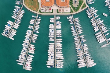 Yachts in Novigrad marina in Croatia