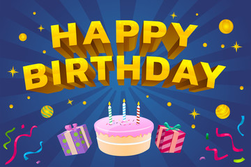 Happy birthday for everyone Have fun with the party tonight. Give away gifts and delicious cakes And wish you fulfillment