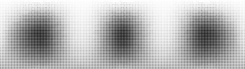 Oval gradient halftone. Abstract gradient background of black dots. Vector illustration.