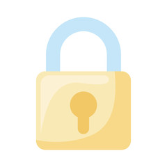 Isolated padlock flat style icon vector design