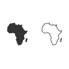 Africa map icon vector illustration sign