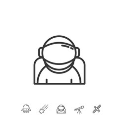 astronaut icon vector illustration sign