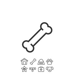 dog bone icon vector illustration sign