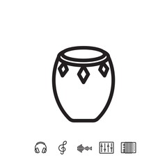 drum icon vector illustration sign