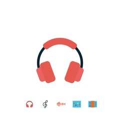 headphones icon vector illustration sign