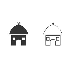 Africa hut house icon vector illustration sign