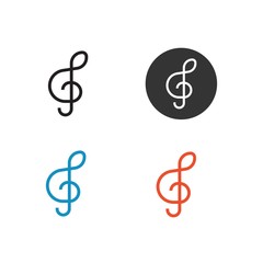 music sign icon vector illustration sign