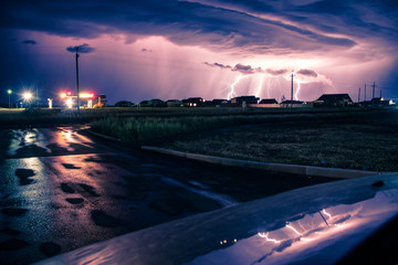 thunderstorm over the township