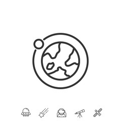 orbit icon vector illustration sign