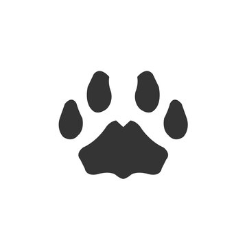 paw footprint icon vector illustration sign