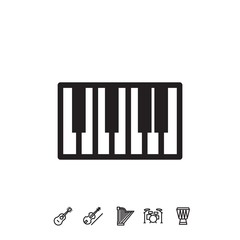 piano icon vector illustration sign