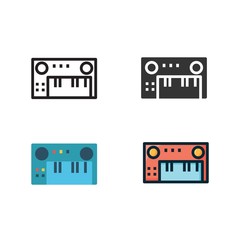 piano icon vector illustration sign