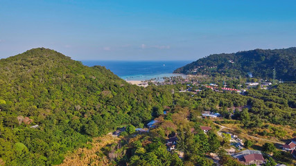 Beautiful aerial view of Phi Phi Don Island, Thailand