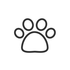 paw print icon vector illustration sign