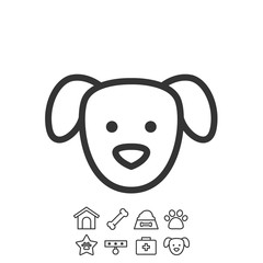 puppy dog icon vector illustration sign
